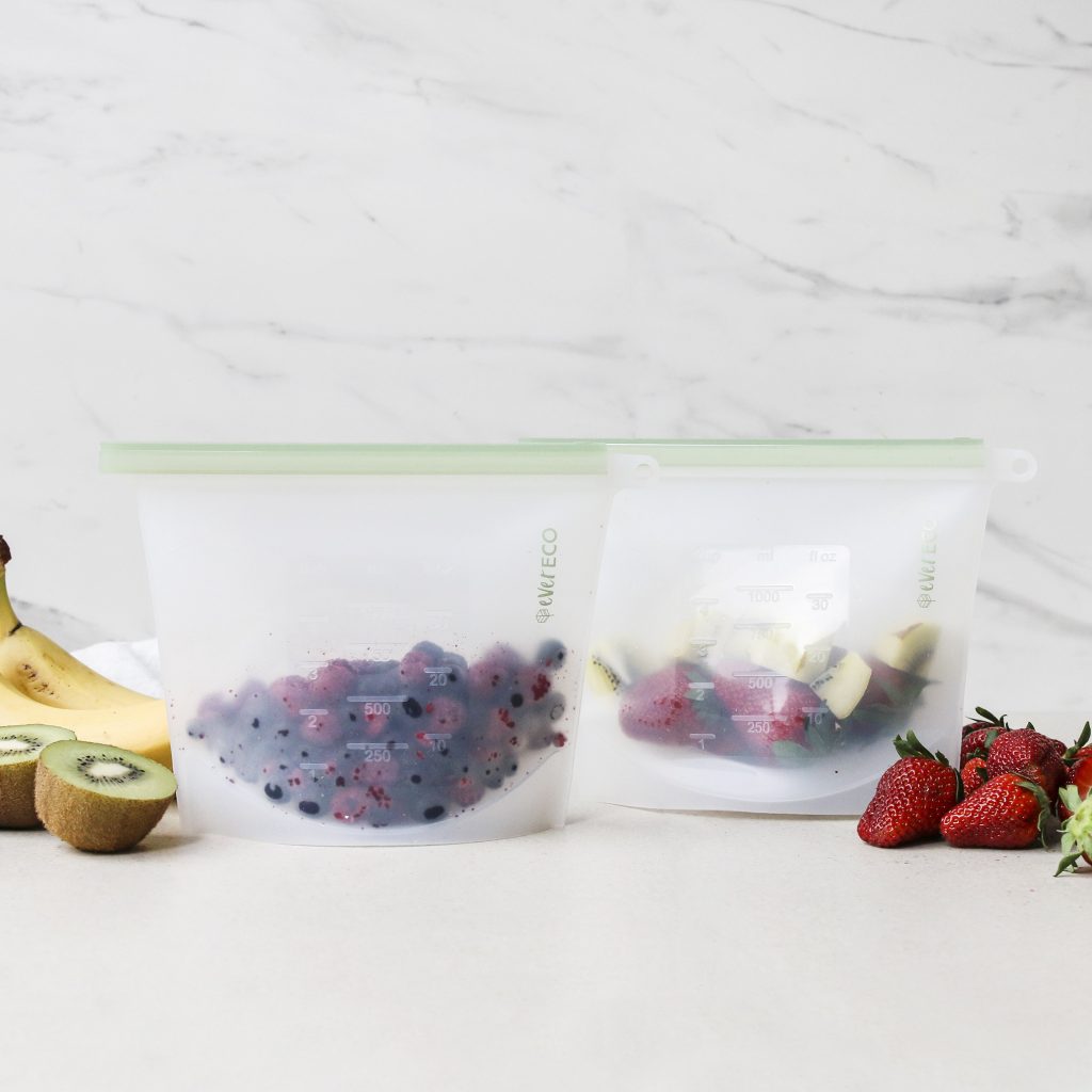 Sustainable silicone food pouches